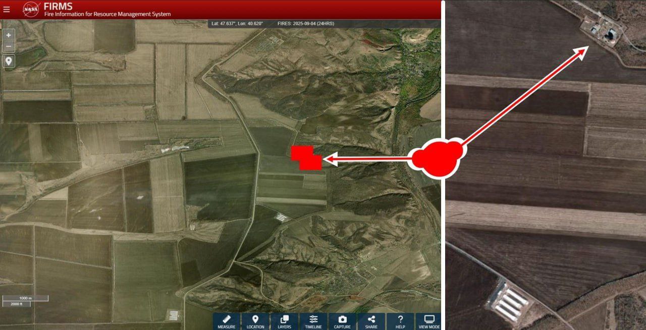 Пожежа на РЛК-1. 4 вересня 2025 року. Фото:  Крымский ветер