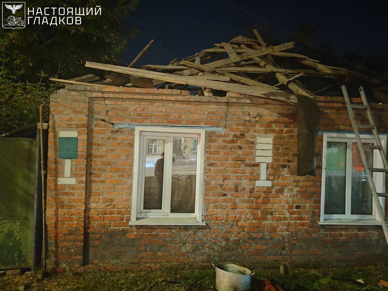 A damaged house in Valuyki following a UAV attack. September 2025. Photo credits: Telegram channel of the Belgorod regional governor