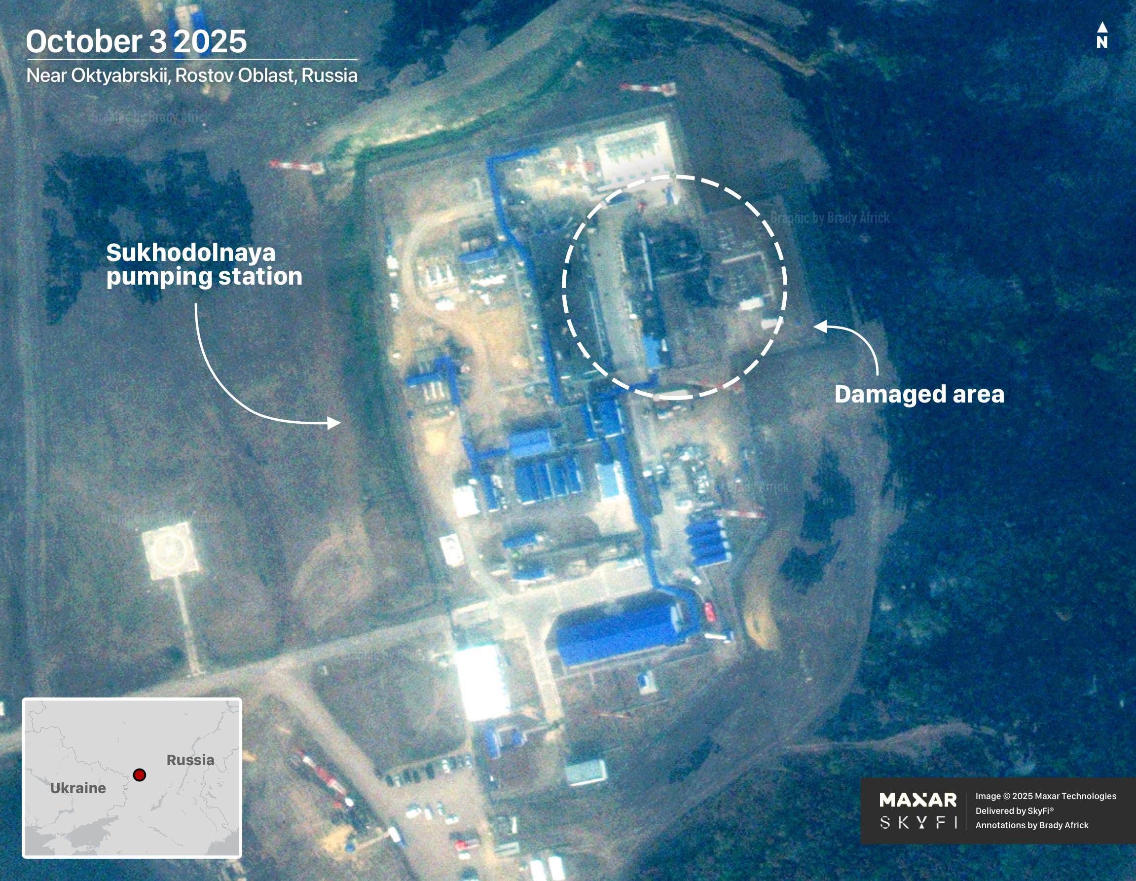 Ukraine Strikes Russia’s Energy Sector – Aftermath Visible from Space