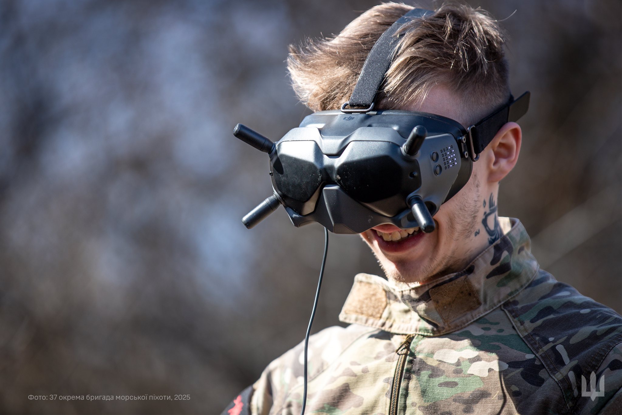 Пілот FPV-дрона 37 окремої бригади морської піхоти 20 АК. Джерело: 20 АК