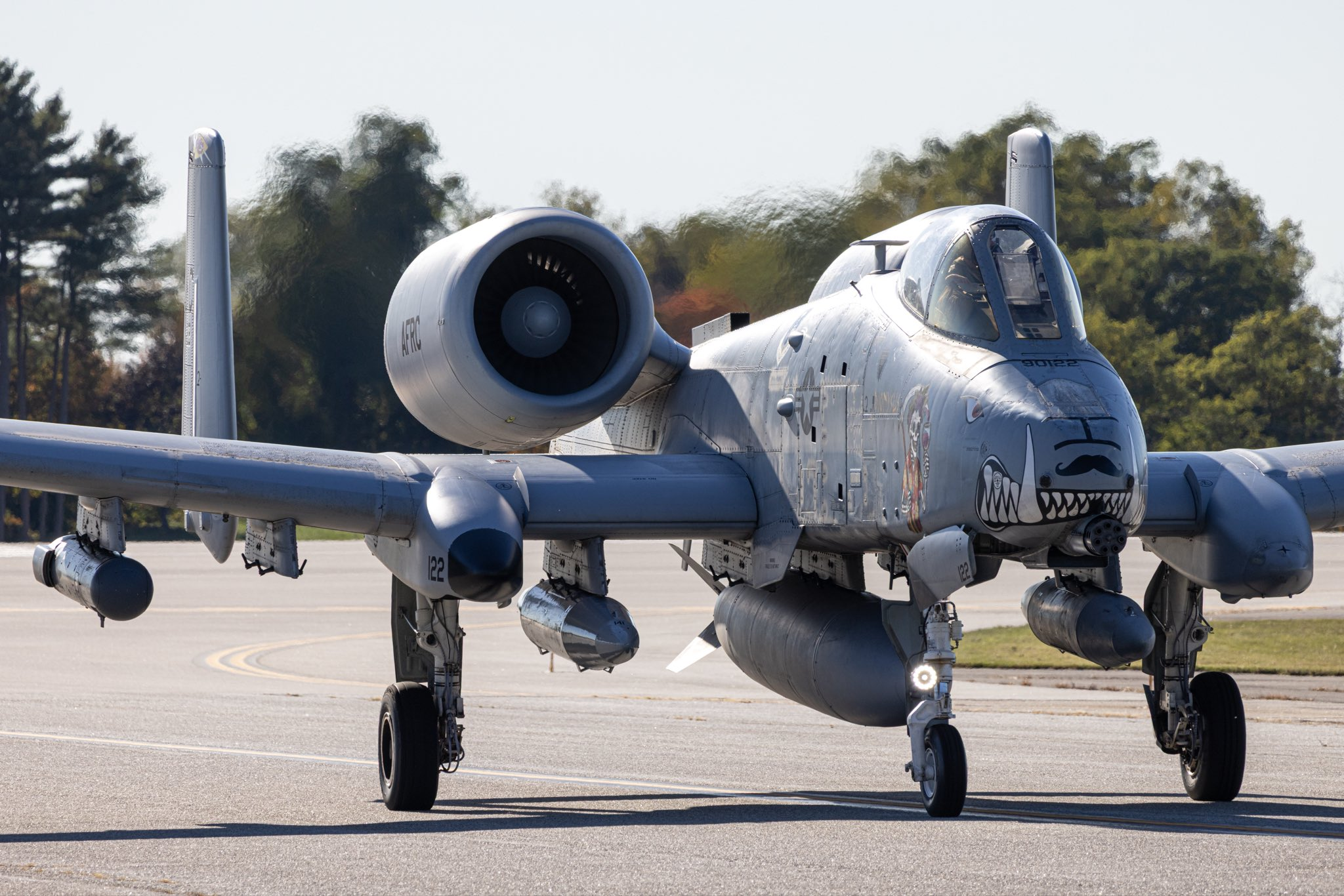 A-10 attack aircraft with drone downing markings. Photo credits: mhtplanes