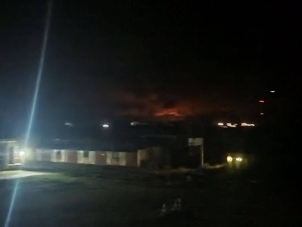 Пожежа на території Марійського нафтопереробного заводу. 29.10.2025. Фото: Exilenova+