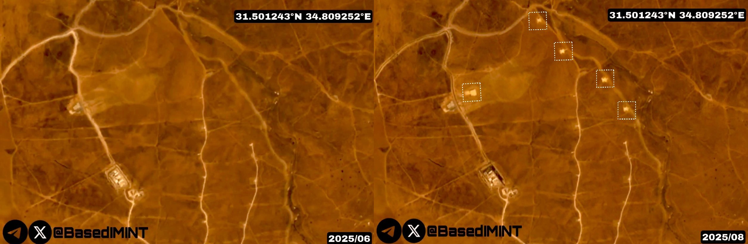 Супутникові знімки будівництва додаткових майданчиків для розміщення ПРО THAAD. 2025 рік. Джерело: egypt_warfare