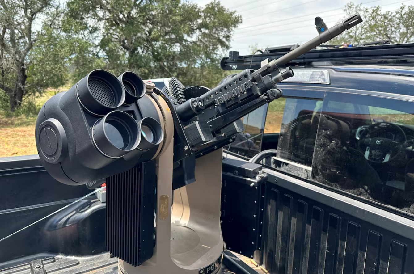 Bullfrog anti-drone turret by Allen Control Systems. Photo credits: REUTERS