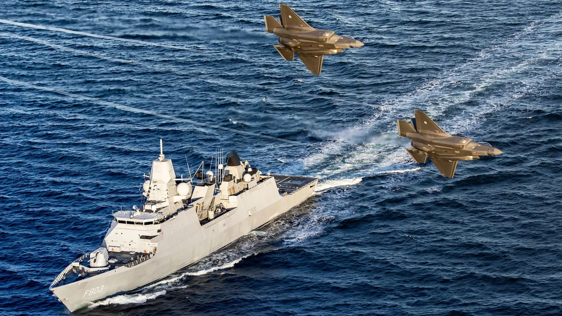 Dutch F-35A fighter jets over the Baltic Sea. Photo credits: Dutch Ministry of Defense