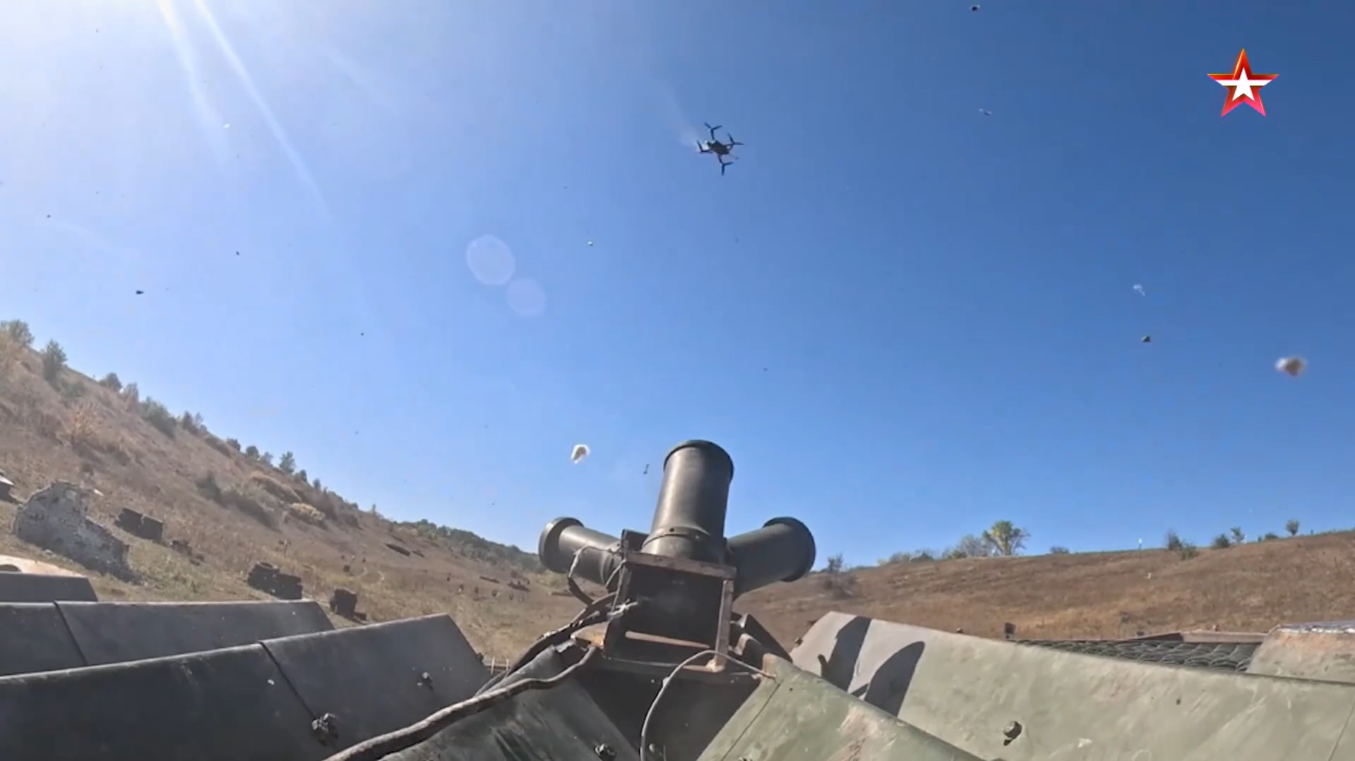 Військові РФ створили імпровізований антидроновий КАЗ на основі димових гранатометів — працює не надто успішно