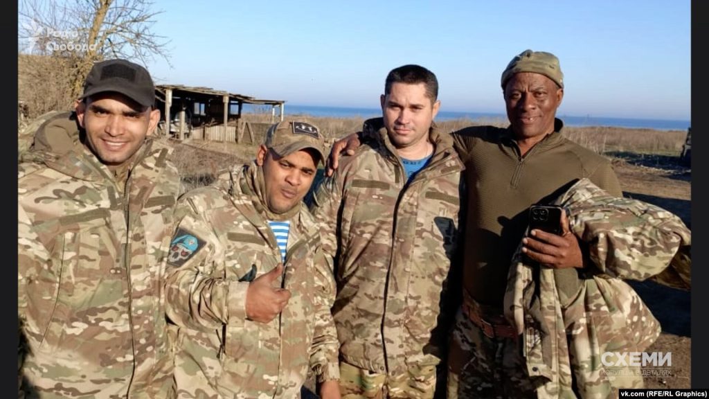 Cuban mercenaries in the Russian army. Photo credits: Radio Freedom