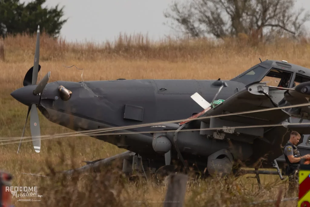 Літак OA-1K Skyraider II який зазнав аварії 23.10.2025 в оклахомі. Фото Redhome Aviation