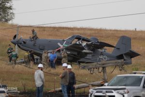 Легкий штурмовик OA-1K Skyraider II Повітряних сил США вперше потрапив в аварію