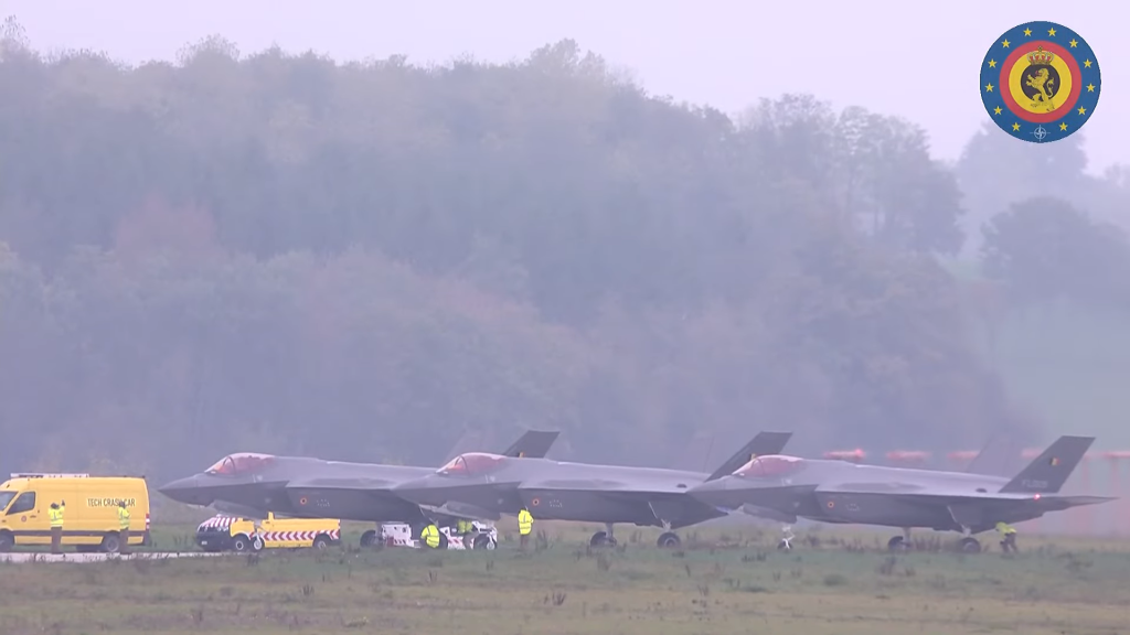 Перші три -35 кі прибули до Бельгії. Стоп-кадр з відео Міністерства оборони Бельгії