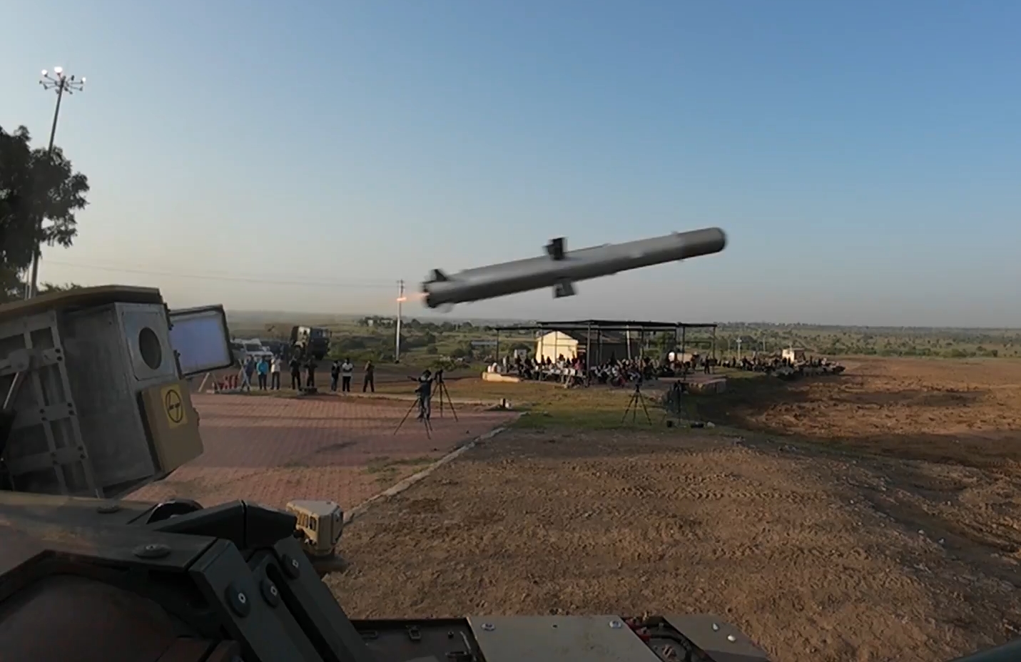 The Indian Nag Mk 2 ATGM on a Zorawar light tank during testing. October 2025. Photo credits: Indian Ministry of Defense