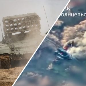 Печерська бригада Нацгвардії спалила російську важку вогнеметну систему «ТОС-1А»
