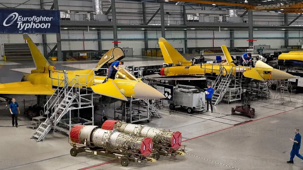 Виробництво винищувачів Typhoon. Фото: Airbus