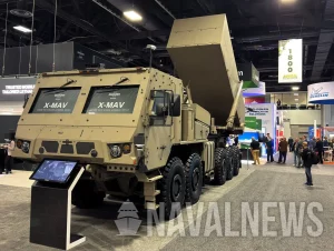 X-MAV (Extreme Multi-mission Autonomous Vehicle) launcher. Photo credits: Naval News