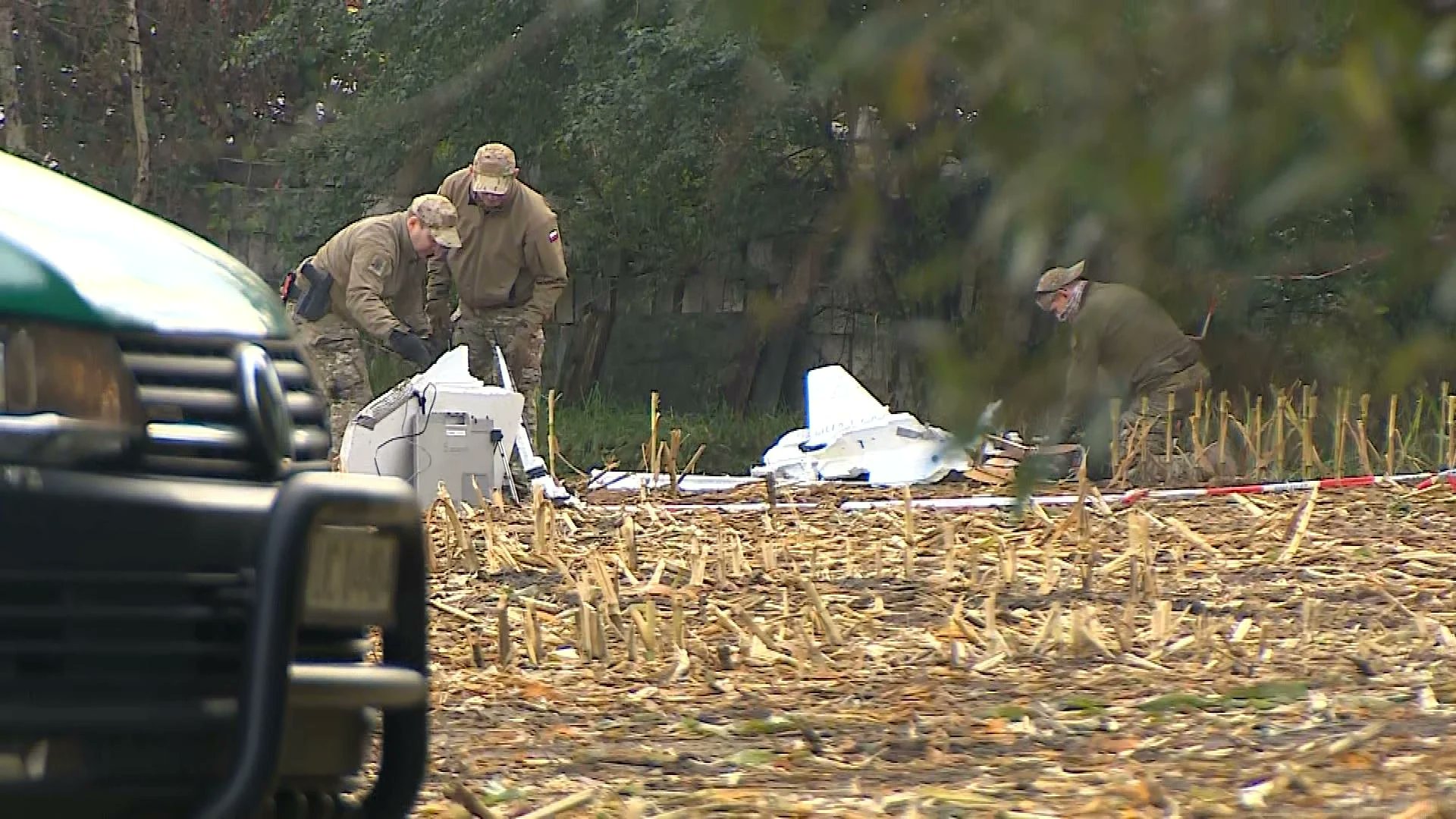 Wreckage of a Russian drone in Poland, October 5th, 2025. Photo redits: Polsat News