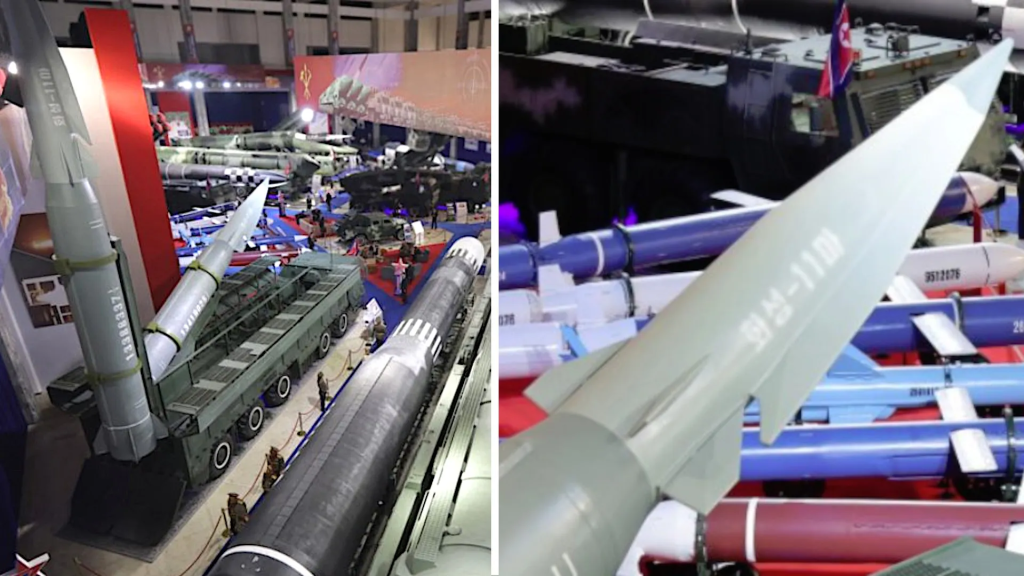 Демонстрація Hwasong-11Na під час виставки військової техніки Defence Development‑2025. Фото: KCNA