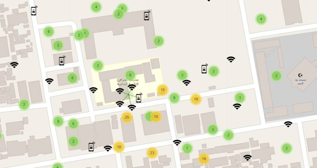 Приклад моніторінгу WiFi точок доступу та інших пристроїв під час операції спецслужб Ізраїля у Судані. Джерело: тематичний форум