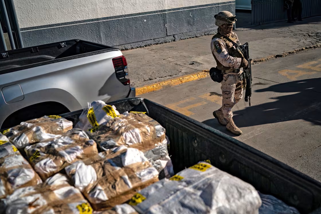 Hundreds of pounds of fentanyl and methamphetamine seized near Ensenada arrive at the attorney general's office in Tijuana, Mexico, on October 18, 2022. Salvan Georges/The Washington Post via Getty Images file