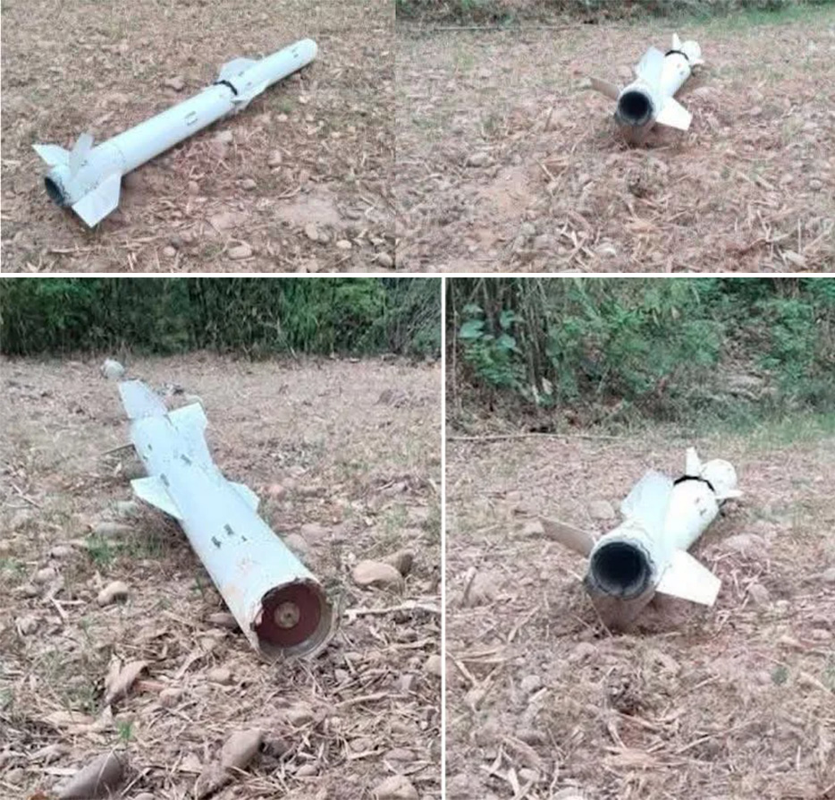 The debris of a Chinese PL-15E missile launched by a Pakistani aircraft found in India. Photo credits: defence.in