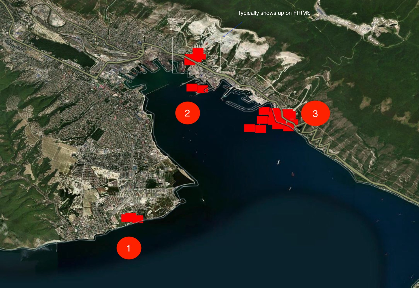 Пожежі у Новоросійську, РФ. 14 листопада 2025. Джерело: @MT_Anderson