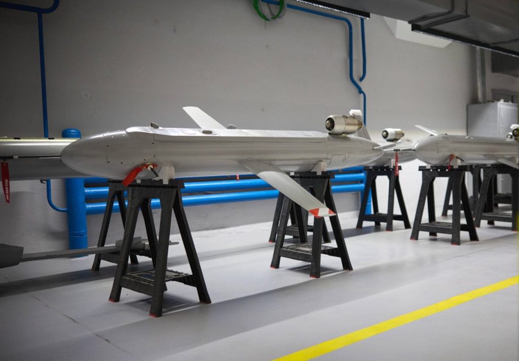 The Peklo cruise missile. Photo credits: Volodymyr Zelensky