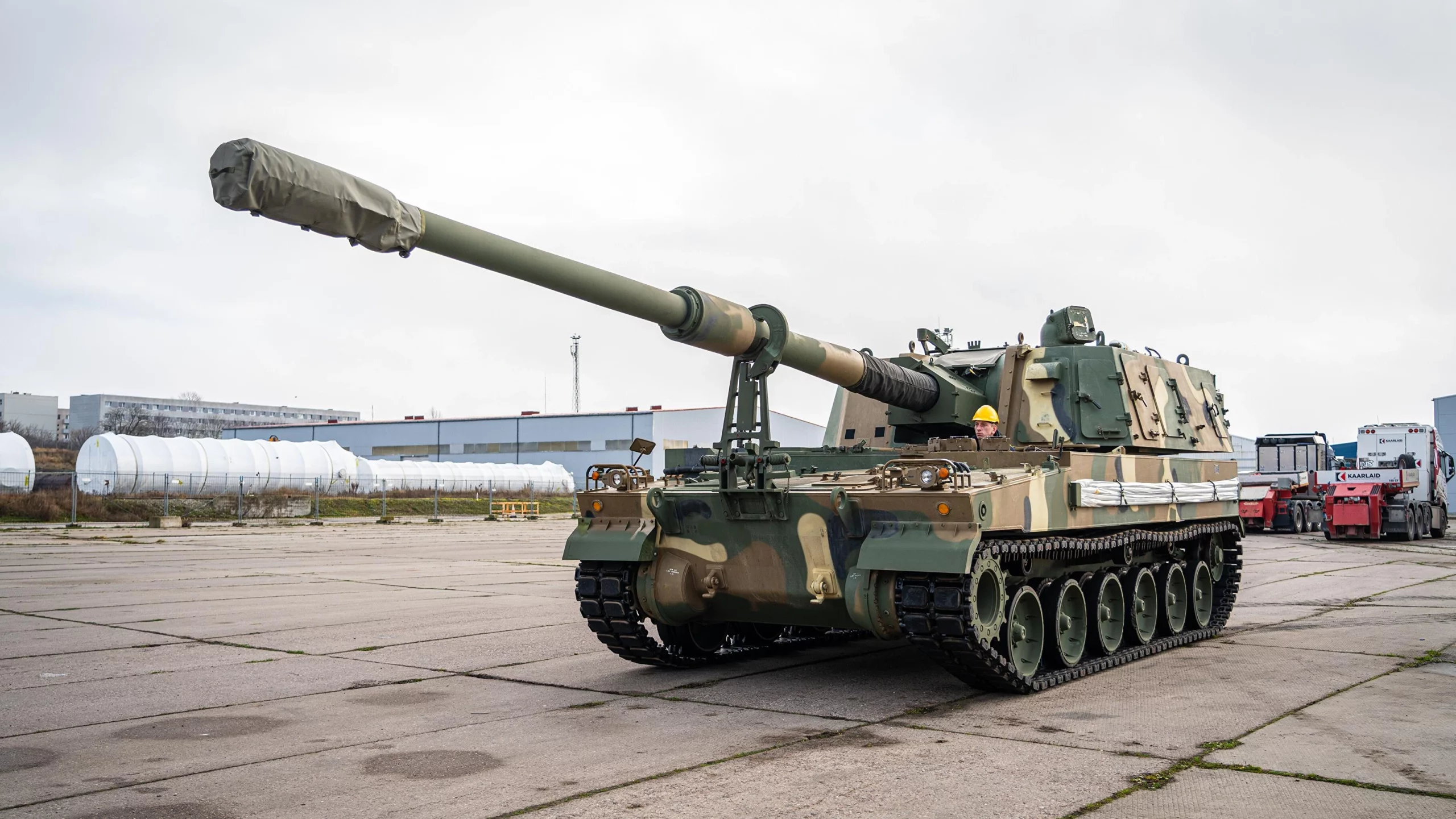 One of the new K9 Thunder self-propelled howitzers in Estonia. Photo credits: Hendrik Tali / RKIK