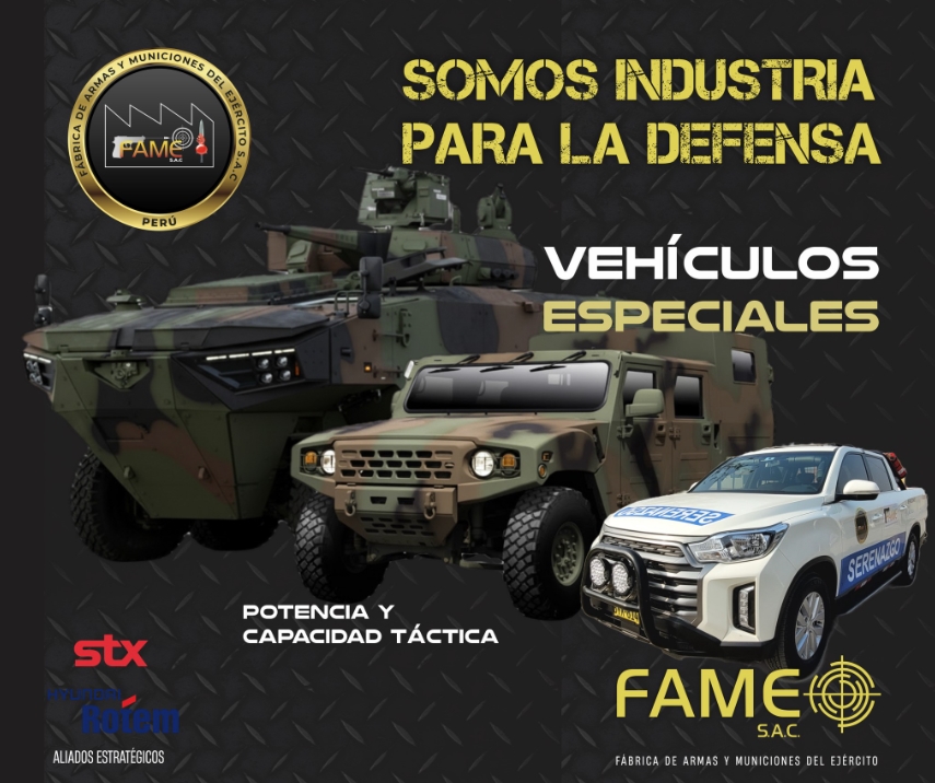 Локалізована у Перу техніка з БТР K808 та бронемашинами KLTV від FAME S.A.C.