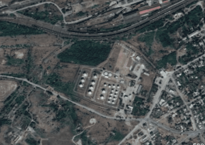 Likhovska oil depot, next to the railway station. Photo credits: Google Earth.