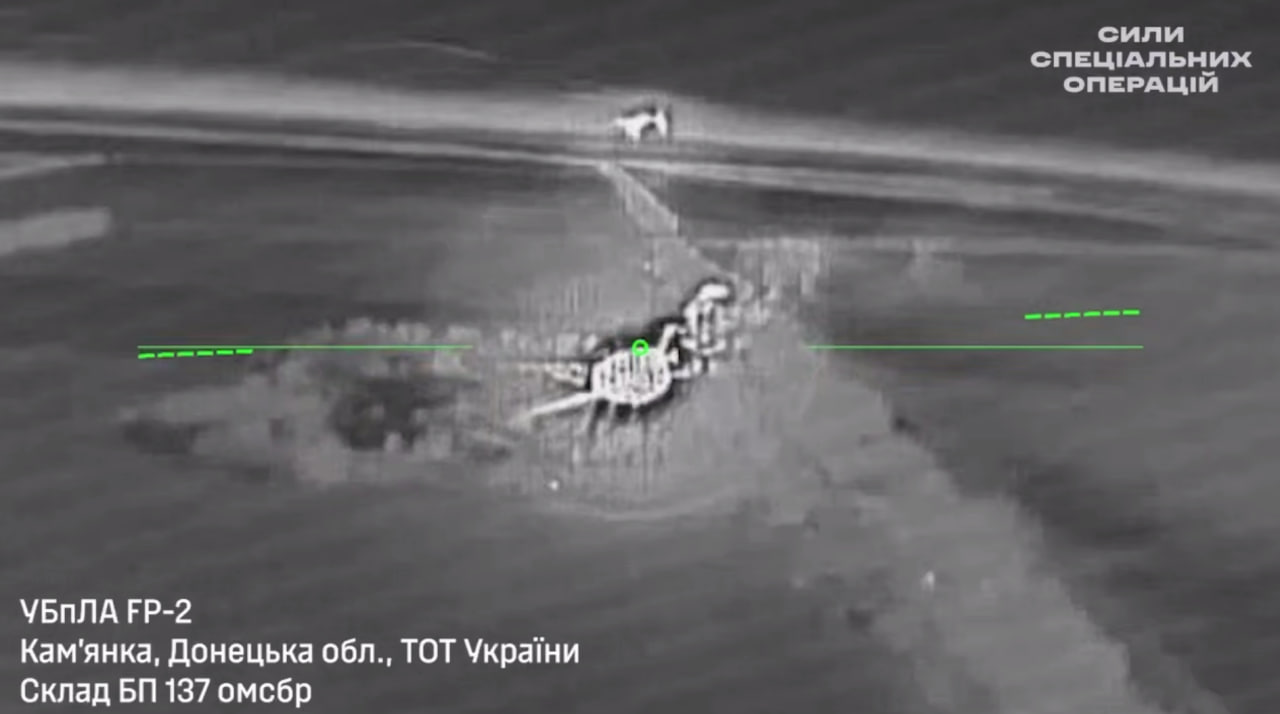 ССО за допомогою дронів знищили склад боєприпасів у Донецькій області