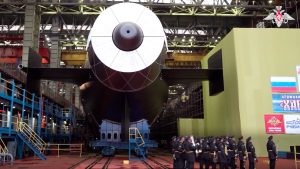В Росії спустили на воду атомний підводний човен «Хабаровськ» — перший носій торпеди «Посейдон»