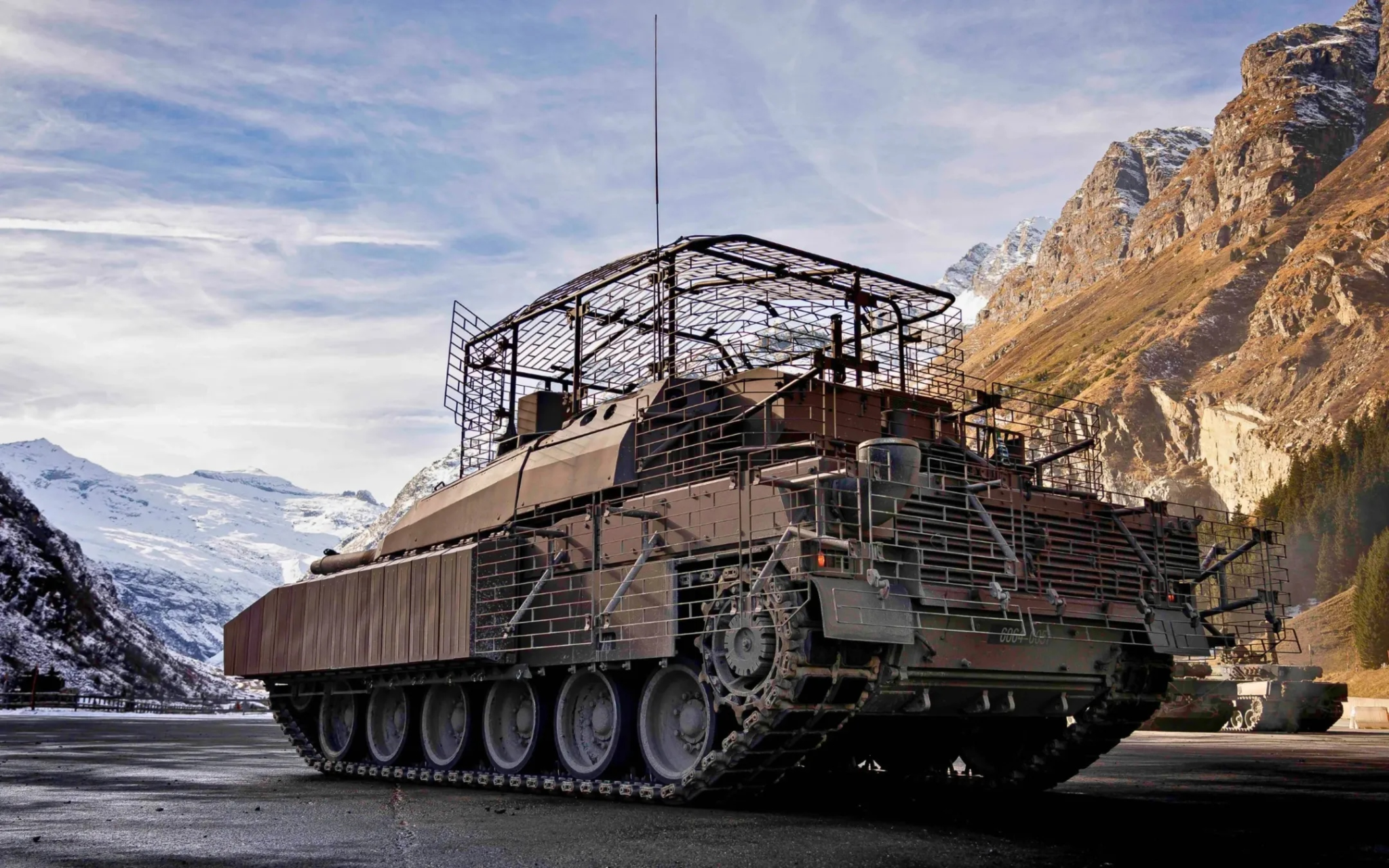 Leclerc XLR with “grill”-type anti-drone protection. Photo credits: Ronkainen