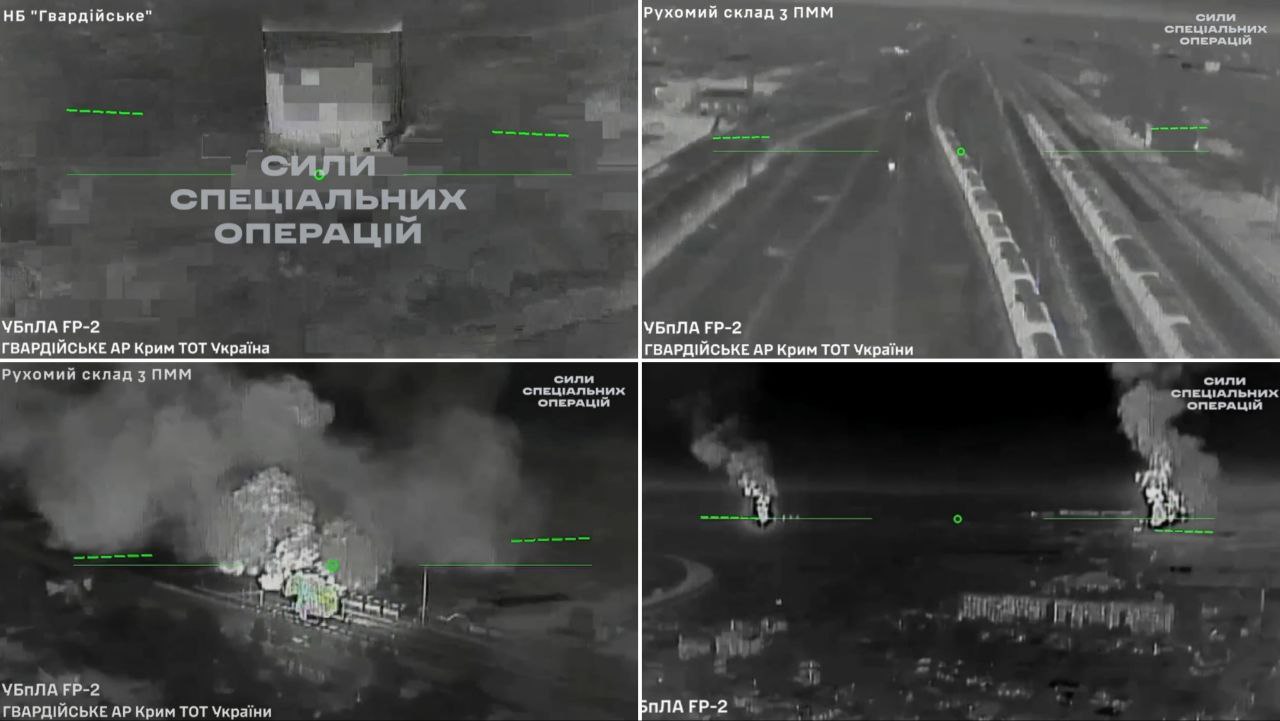 Video: SOF Drones Strike Oil Depots and Fuel Trains in Crimea
