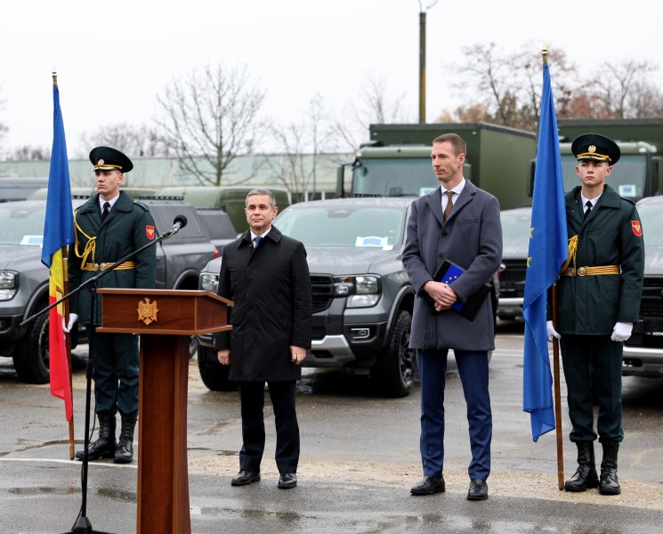 Сучасний логістичний транспорт з Євросоюзу для Національної армії. Листопад 2025. Джерело: Міноборони Молдови