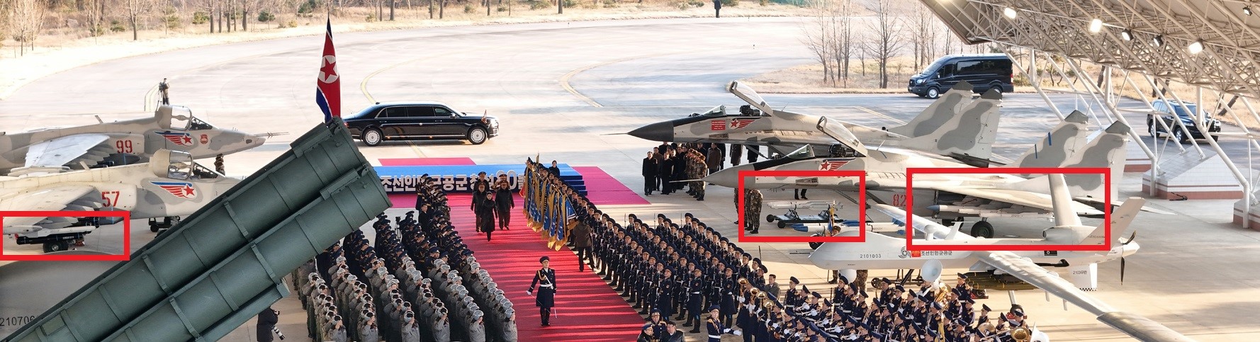 The new missiles with infrared homing heads installed on MiG-29 fighter jets. Photo credits: KCNA