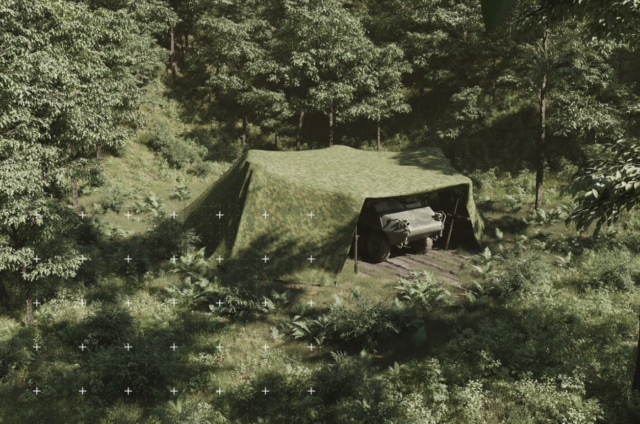 Siocam camouflage net by Sioen