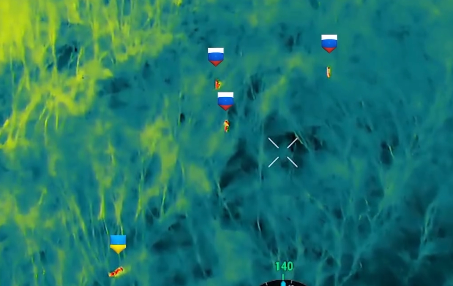 Український військовий в російському полоні в районі Покровська. Листопад 2025. Джерело: кадр з камери дрона полку «Скеля»