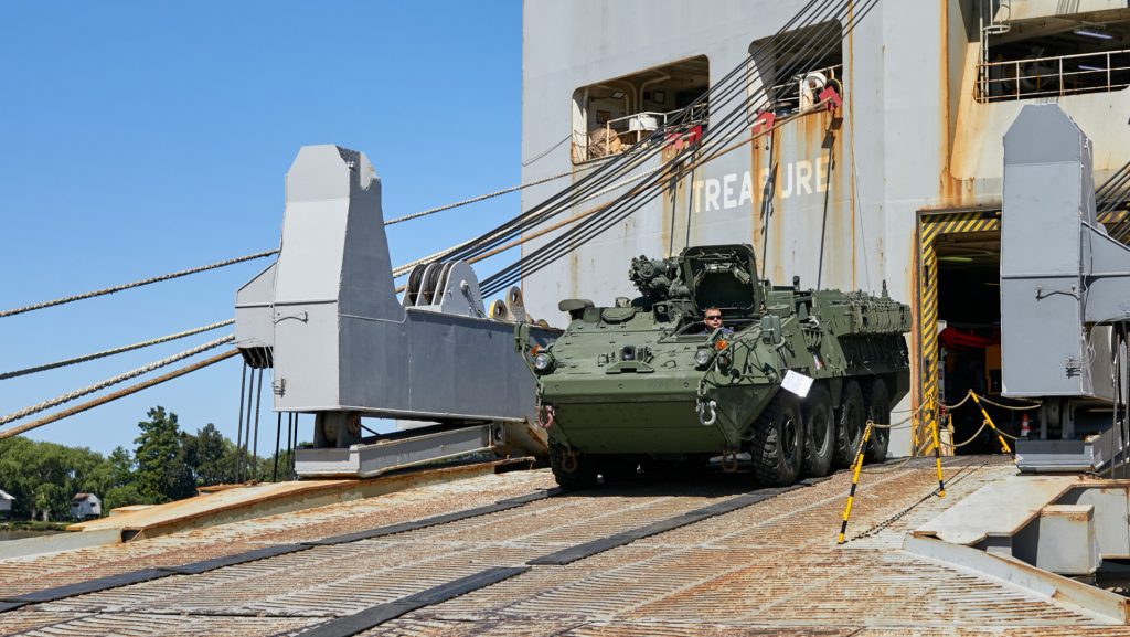 Перші бронетранспортери Stryker для аргентинської армії. Фото: Міністерство оборони Аргентини