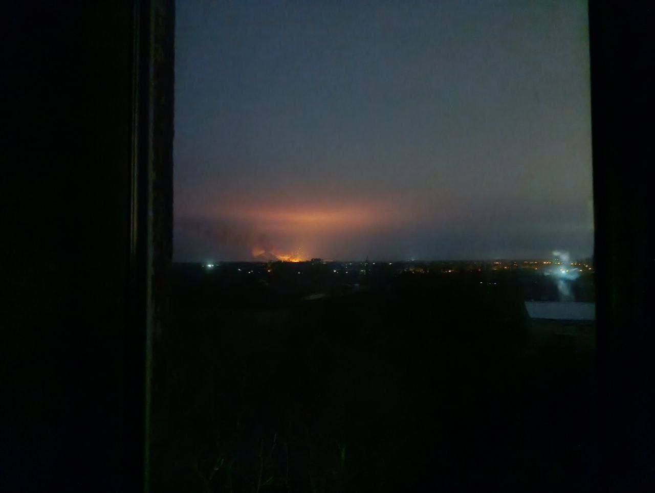 Вибух на території Донецька, 05.11.25. Джерело: "Типичный Донецк".