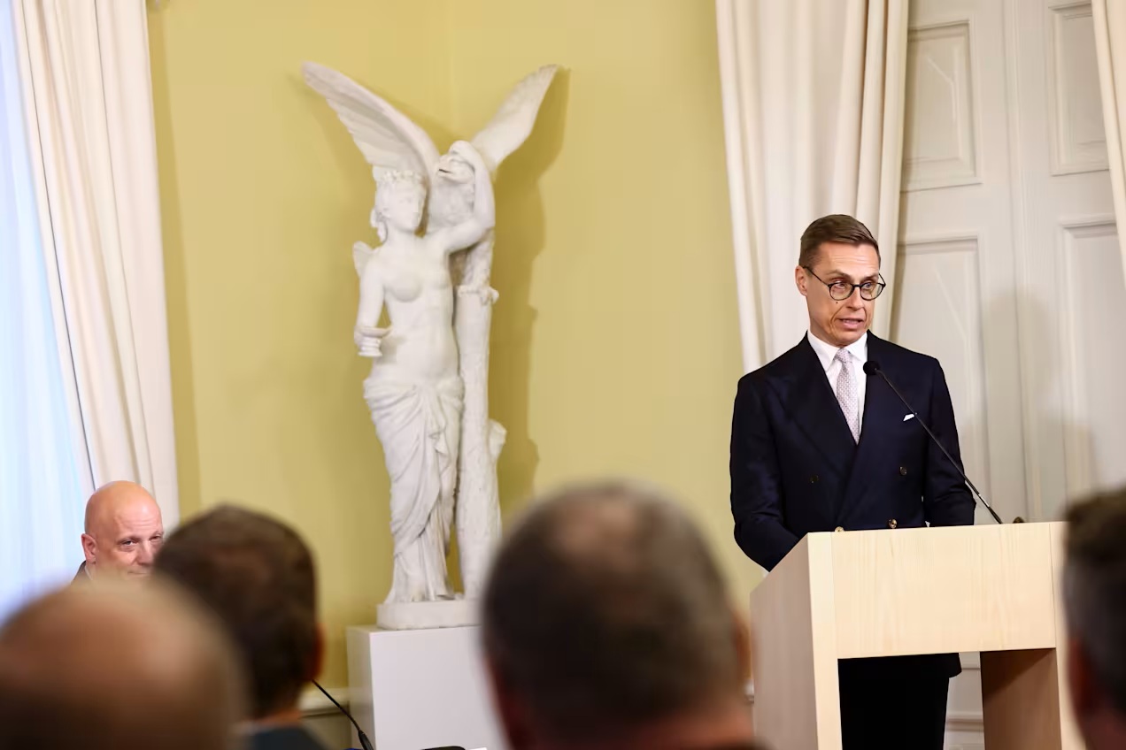 Президент Александер Стубб заявив, що Фінляндія має намір продовжувати та посилювати співпрацю в межах НАТО.
Фото: Henrietta Hassinen / Yle