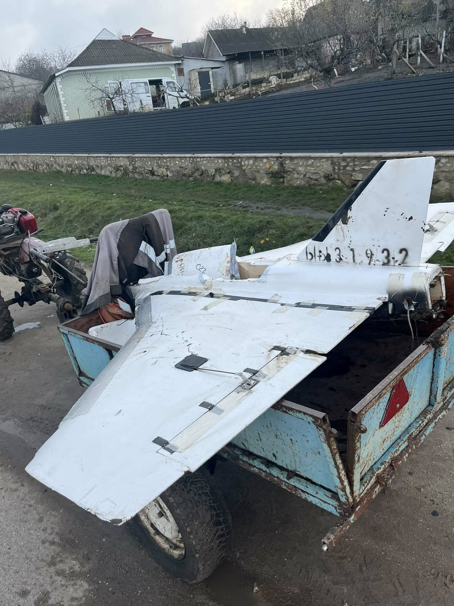 Transported Through the Village on a Tractor: Drone Found in Moldova Between the Villages of Pepeni and Kopaceni