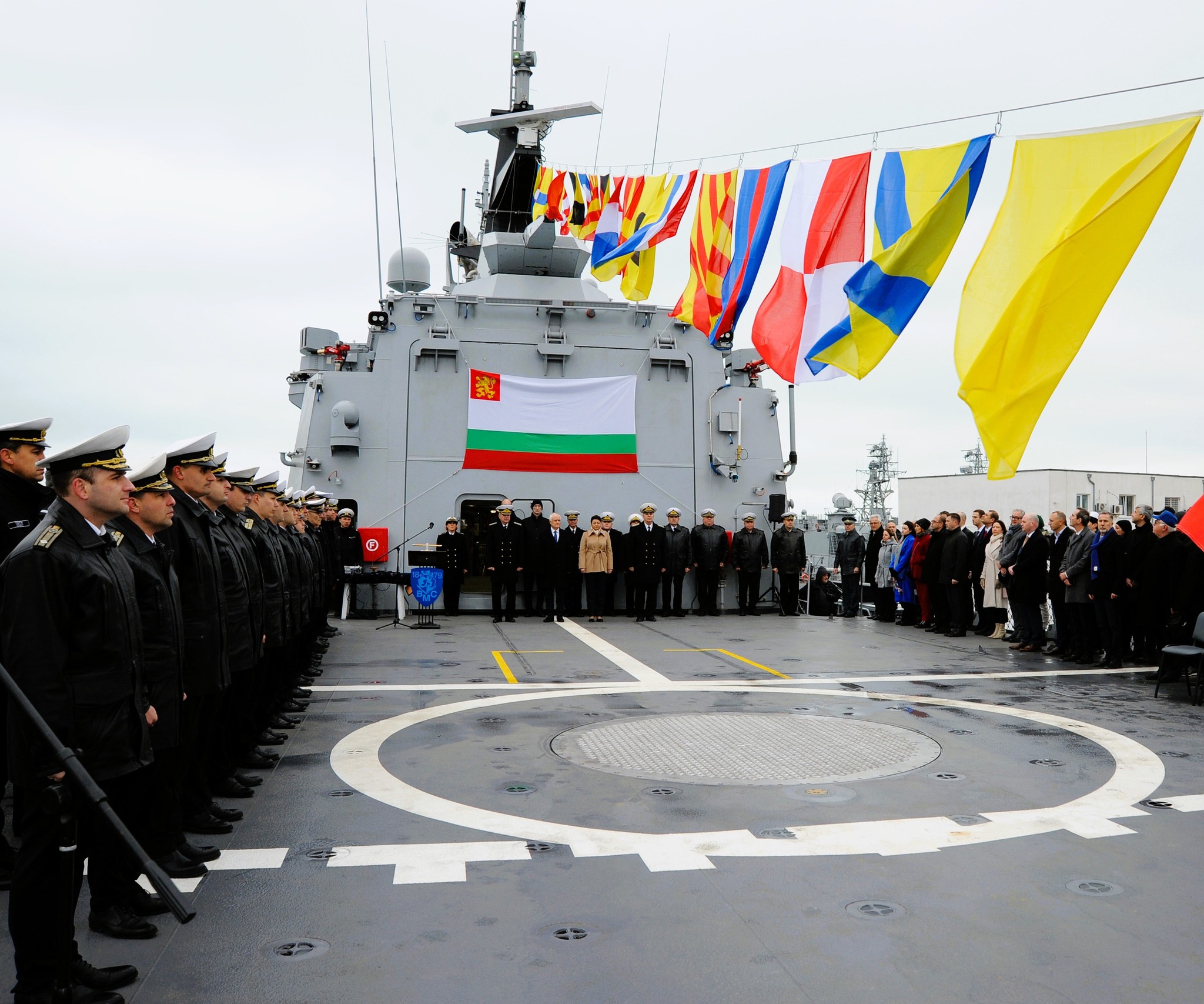 Bulgarian multi-purpose patrol ship Hrabri (Braves) of the MMPV 90 project. December 2025. Photo credits: www.mod.bg