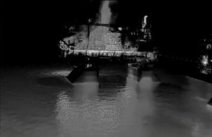 SSU Drones Set Fire to Russian Oil Platforms in the Caspian Sea