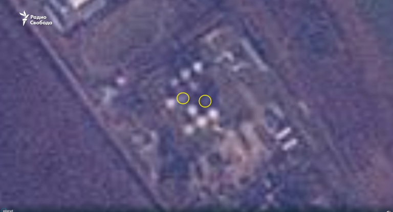 Destroyed tanks with petroleum products at an oil depot in the city of Livny, Oryol region. Photo: Radio Liberty