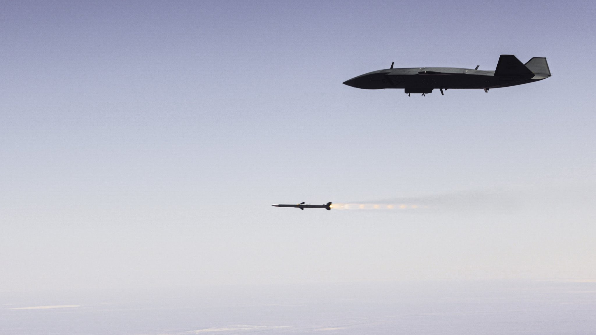 MQ-28 Ghost Bat UAV Carried Out its First Combat Launch of AIM-120 Missile