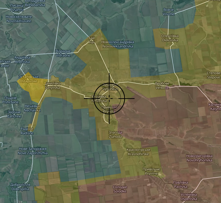 Координати ліквідації росіян на Олександрійському напрямку. Фото: Moklasen