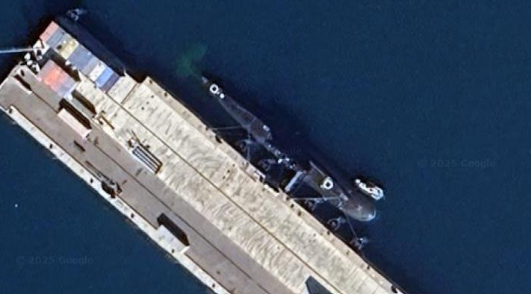 Зображення з демонстрацією підводної частини «Варшавянки». Джерело: Google Maps