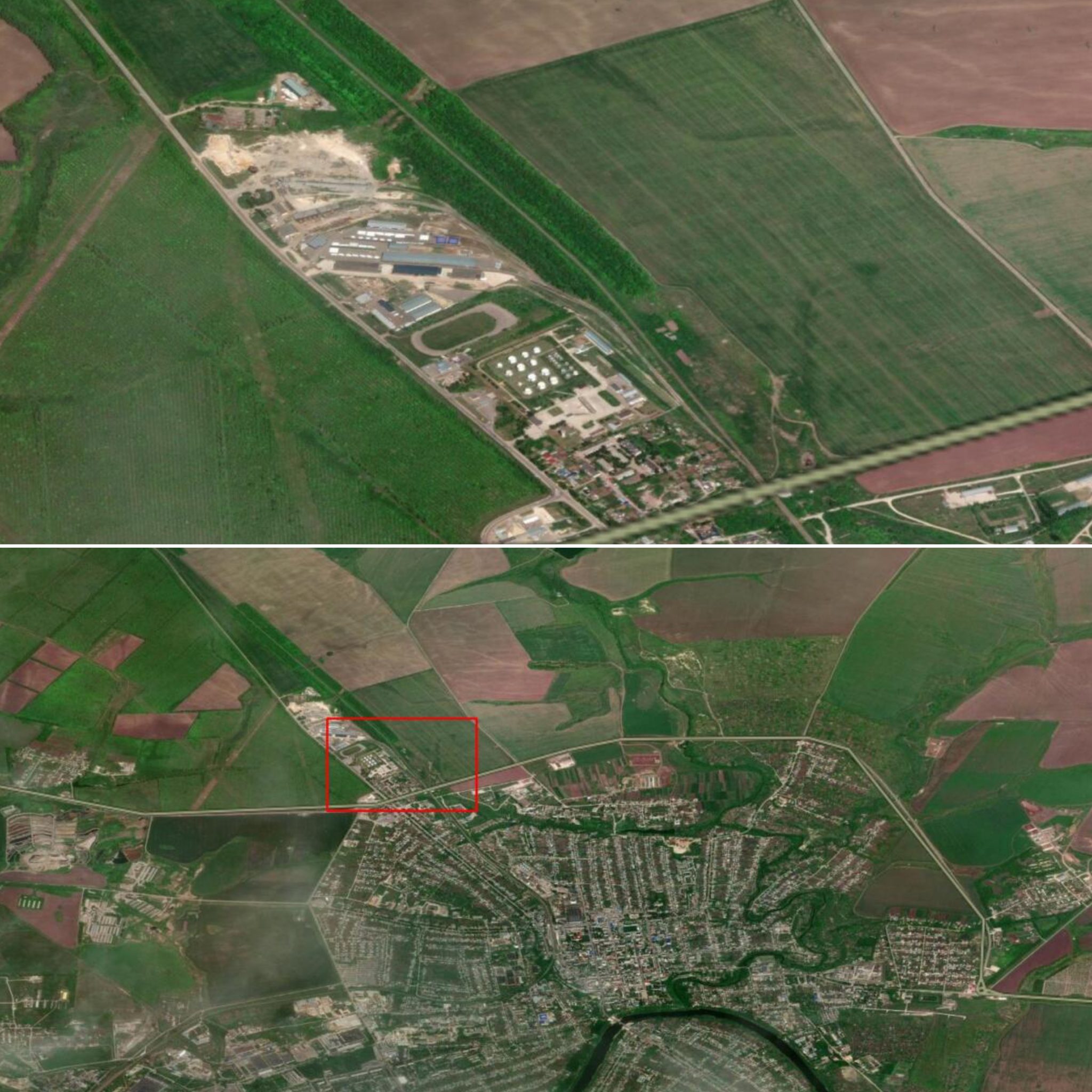 The Orelnefteprodukt oil depot in the city of Livny, Oryol region, Russia