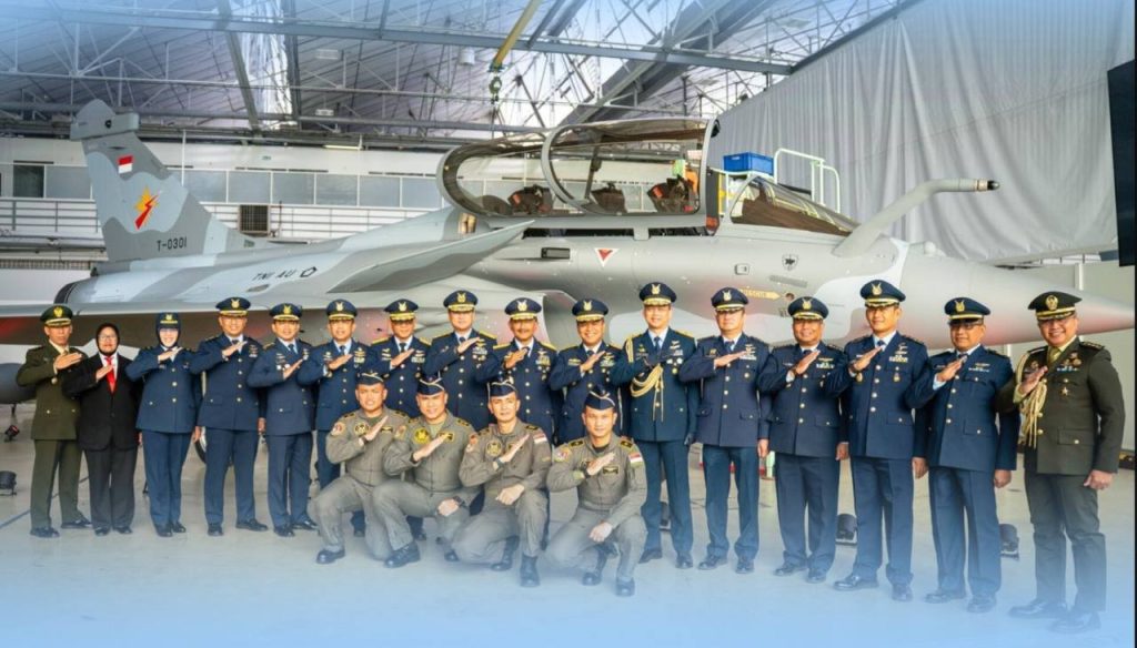 Перший двомісний винищувач Rafale B «T-0301» Повітряних сил Індонезії. Фото: Raphaël Savry