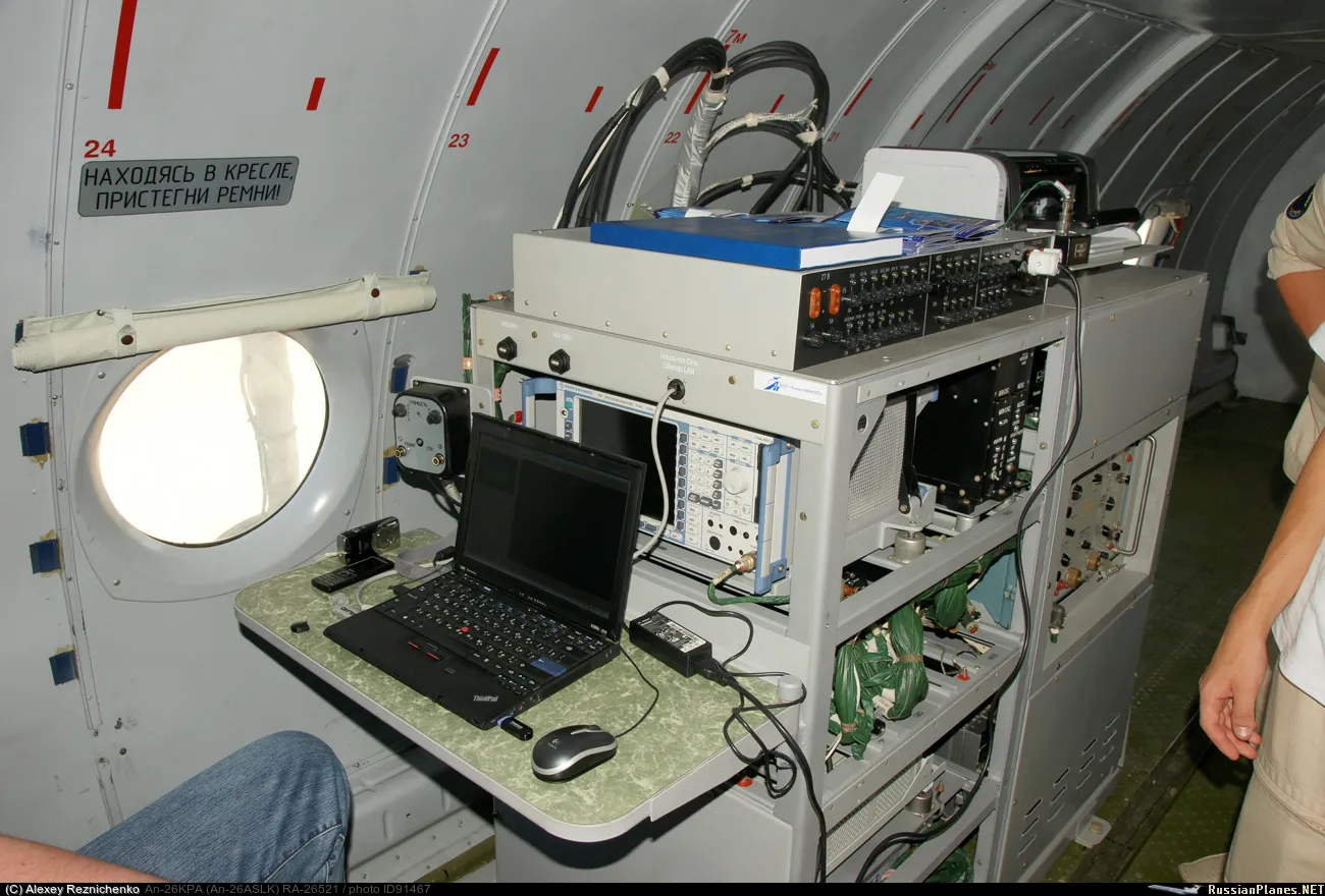 The workstation of the AN-26KPA automated flight control system operator. Photo credits: Andrii Reznichenko