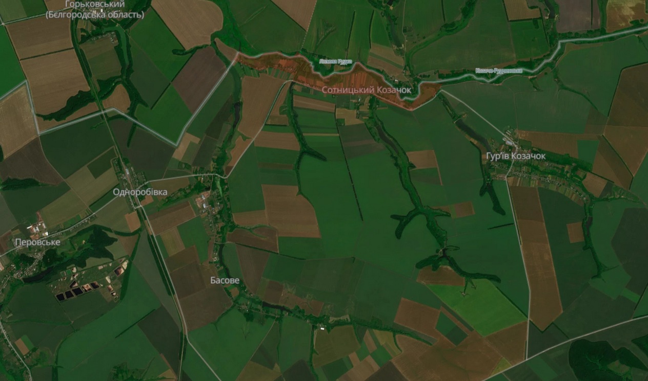 The situation around Sotnytskyi Kozachok on the DeepState map as of December 21, 2025